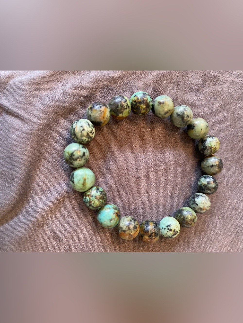 Studio Barse Turquoise, Green and Brown Beaded Stretch Bracelet
